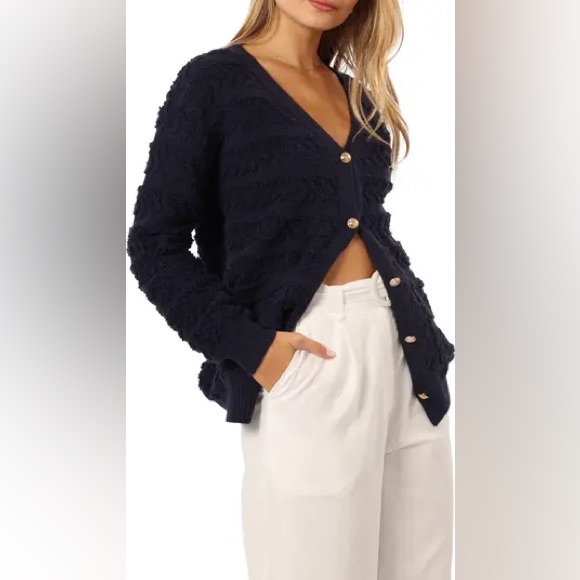 Petal & Pup Sweaters - NEW Petal & Pup Zalina Cardigan Navy Button-Up Cardigan L